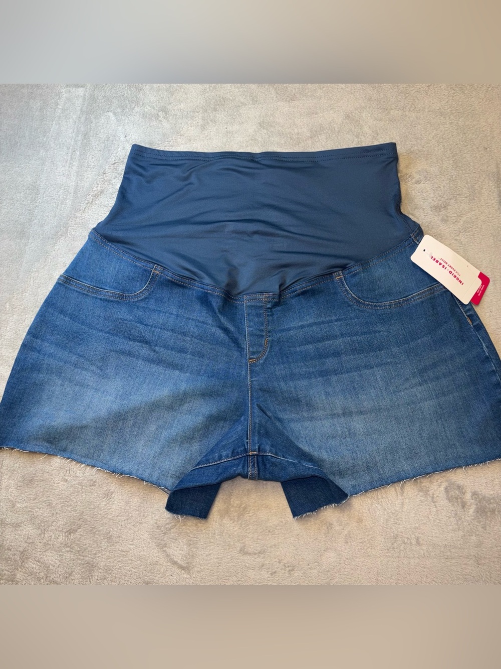 Ingrid & Isabel Maternity Over Belly Jean Shorts Size XXL NWT